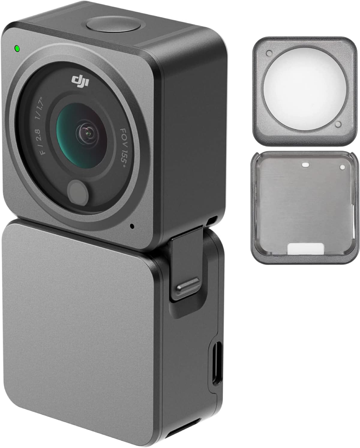 DJI Action 2 Dual-Screen Combo & Magnetic Protective Case - 4K Action Camera with Dual OLED Touchscreens, 155° FOV, Magnetic Attachments, Stabilization Technology, Underwater Camera Ideal Xpress