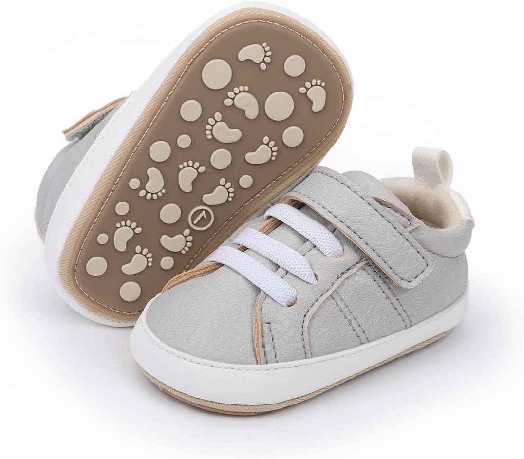 E-FAK Baby Shoes Boys Girls Infant Sneakers Non-Slip Rubber Sole Toddler Crib First Walker Shoes Xpress