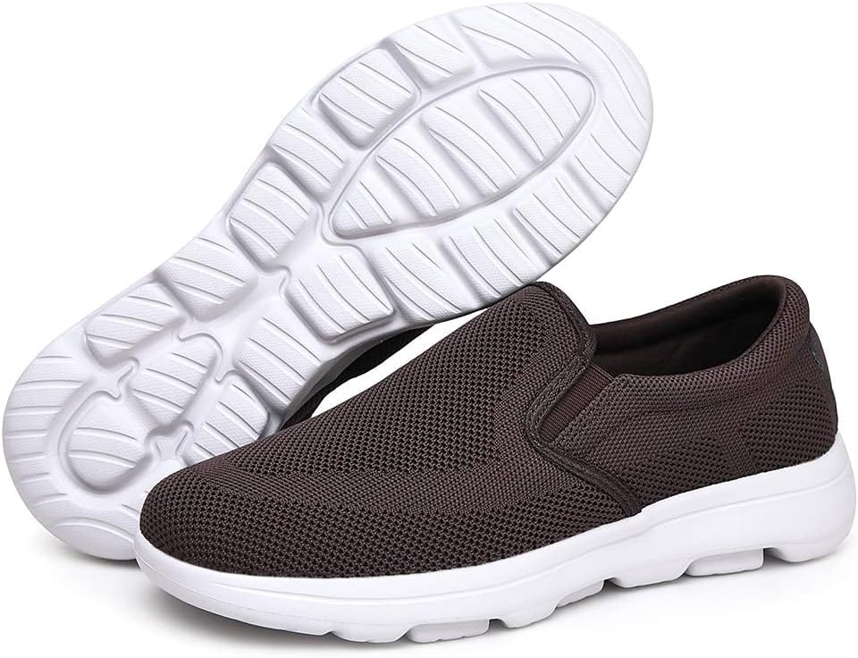 TIOSEBON Men's Mesh Slip On Walking Shoes Loafers-Comfortable Lightweight Work Drving Tennis Shoes Xpress