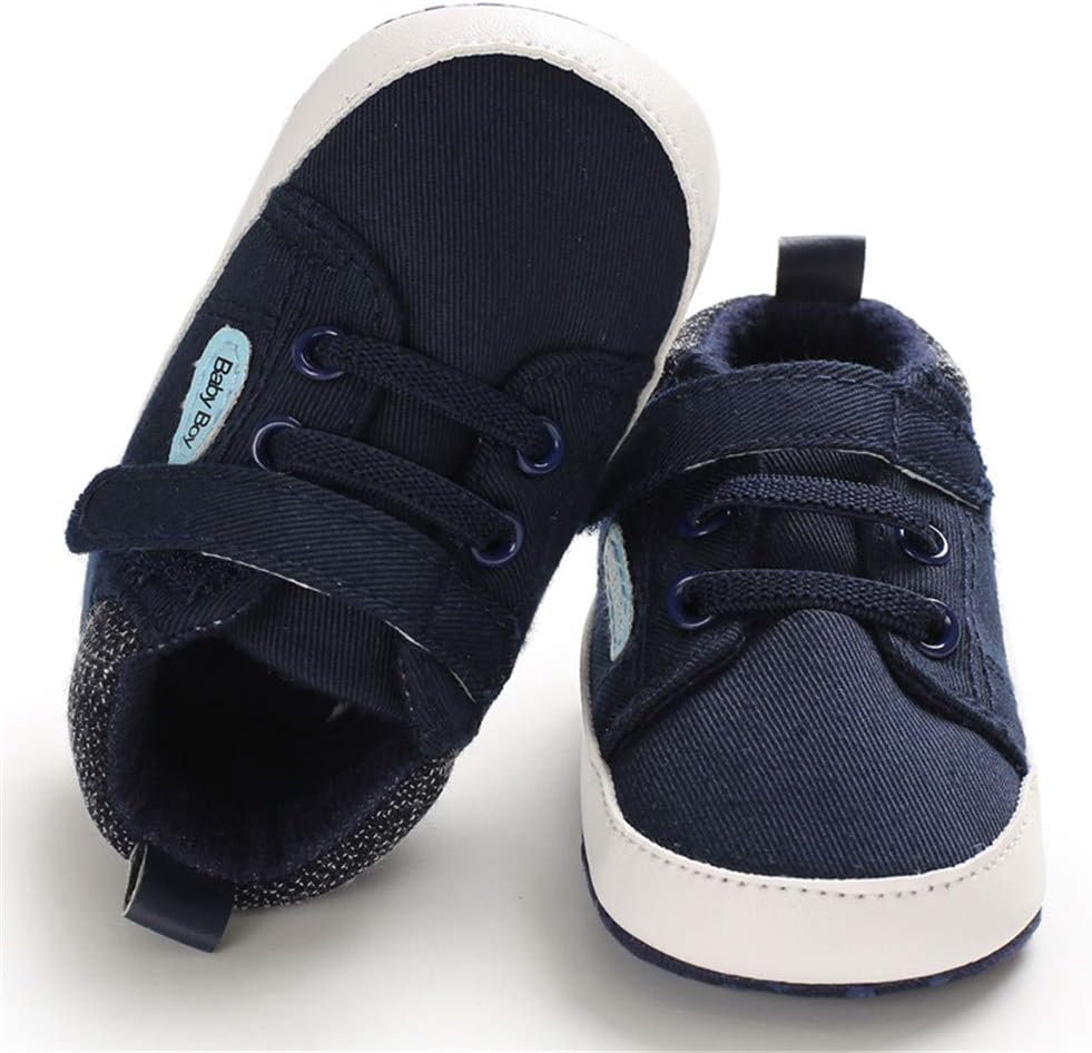 Meckior Toddler Baby Boys Girls High Tops Ankle Sneakers Soft Anti-Slip Sole PU Leather Moccasins Infant Newborn Prewalker First Walking Crib Shoes Xpress