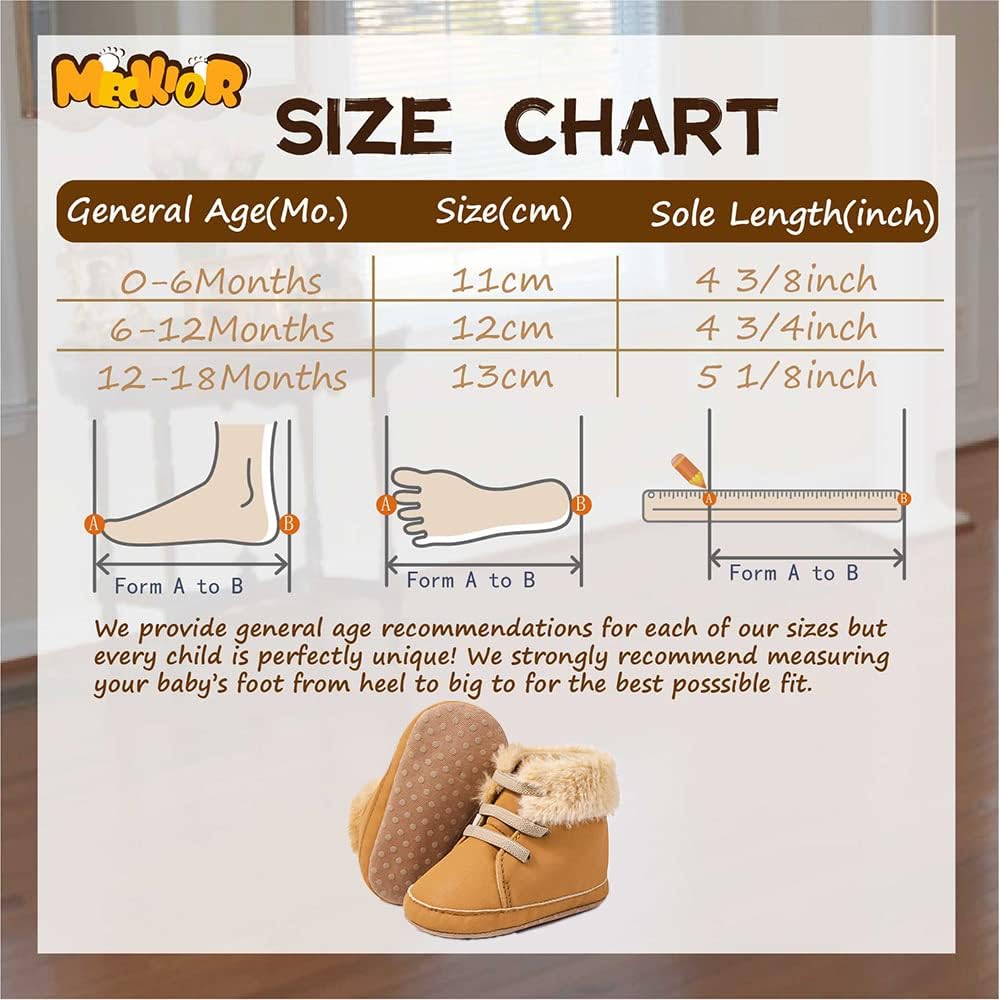 Meckior Toddler Baby Boys Girls High Tops Ankle Sneakers Soft Anti-Slip Sole PU Leather Moccasins Infant Newborn Prewalker First Walking Crib Shoes Xpress