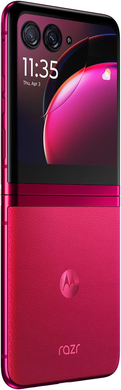 Motorola Razr+ | 2023 | Débloqué | Fabriqué pour les États-Unis 8/256 | Appareil photo 32 MP | Magenta, 73,95 x 170,83 x 6,99 mm 