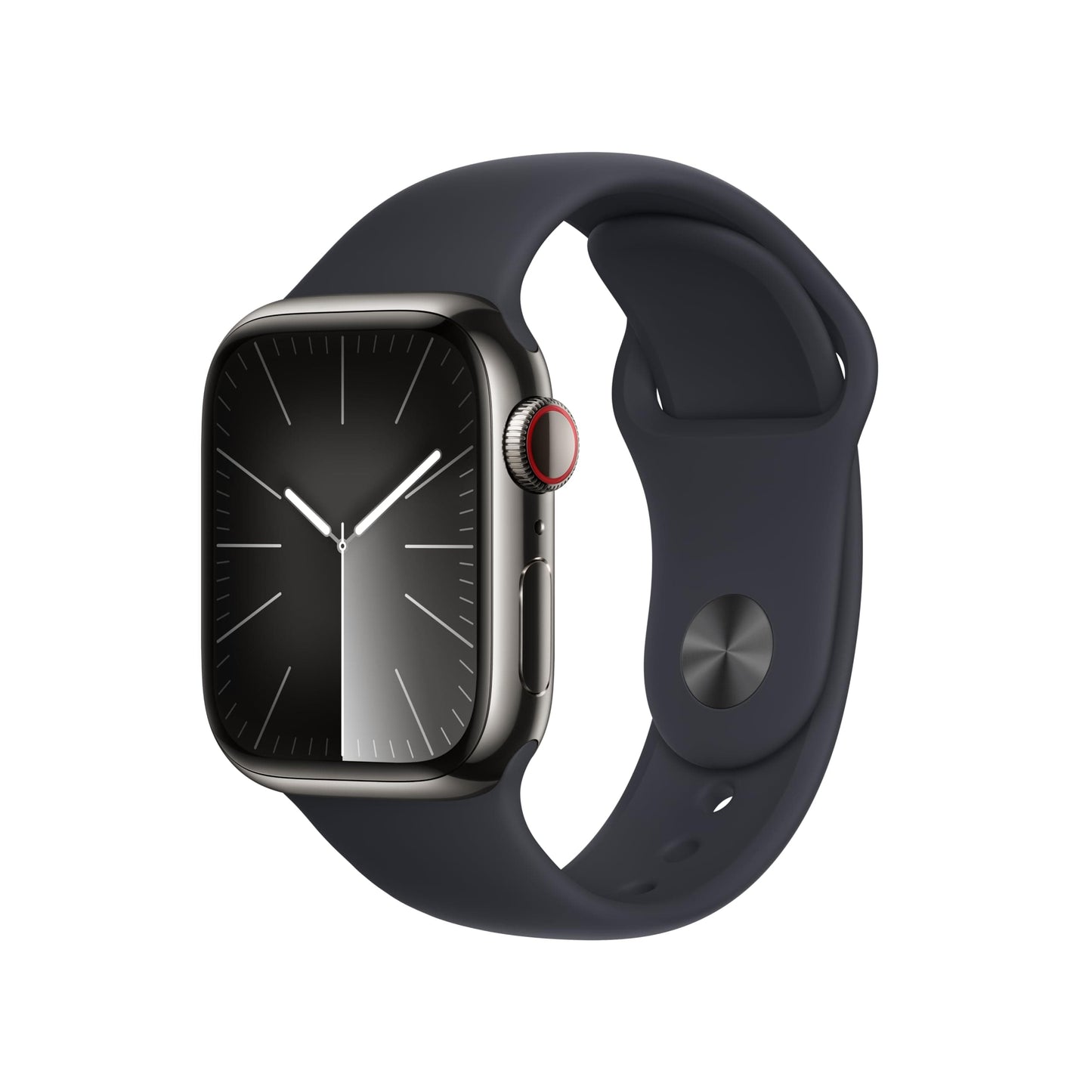 Montre intelligente Apple Watch Series 9 [GPS + Cellular 45 mm] avec boîtier en aluminium argenté avec boucle Sport bleu hiver. Tracker d'activité, applications ECG, écran Retina toujours activé, neutre en carbone 