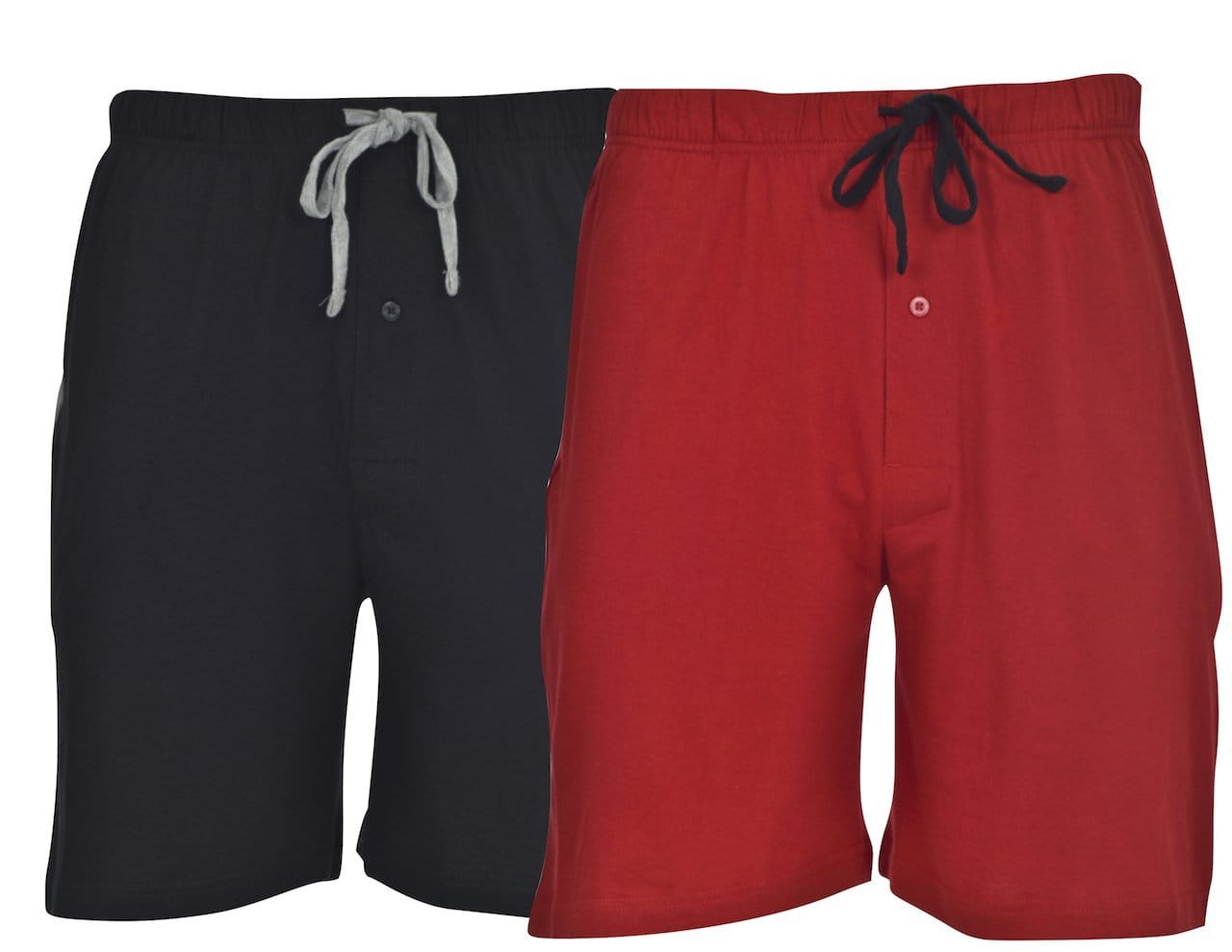 Hanes Men's 2-Pack Cotton Knit Shorts Waistband & Pockets, Assorted Colors and Sizes