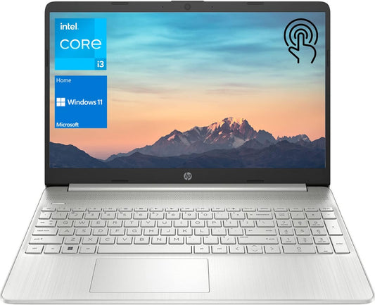 HP Notebook Laptop, 15.6" HD Touchscreen, Intel Core i3-1115G4 Processor, 32GB RAM, 1TB PCIe SSD, Webcam, Type-C, HDMI, SD Card Reader, Wi-Fi, Windows 11 Home, Silver Xpress