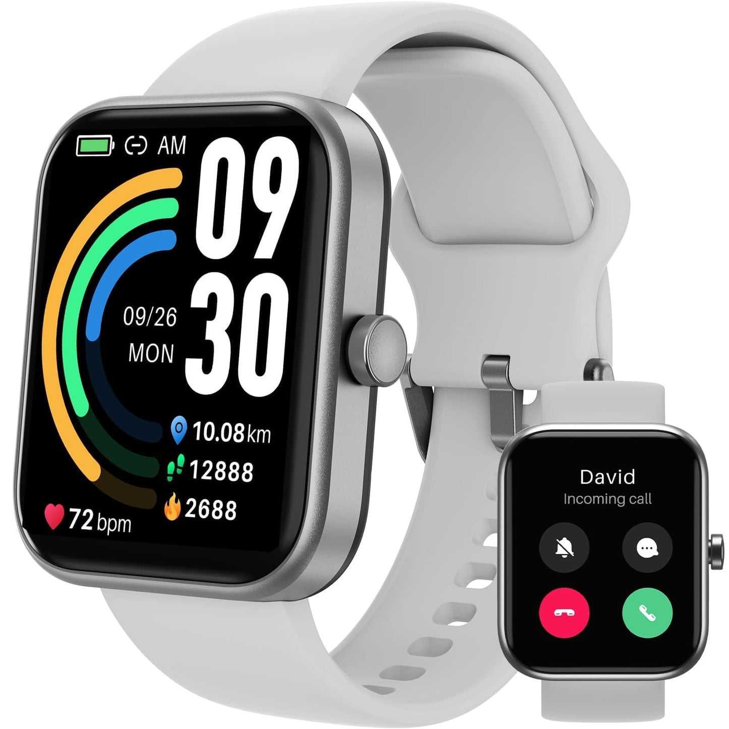 TOZO 2024 Nouvelle montre intelligente améliorée pour hommes et femmes pour iPhone et Android, 1,83" Tracker d'activité Appel Bluetooth [Réponse/Faire], étanche IP68 avec moniteur de fréquence cardiaque/SpO2/Sommeil, plus de 100 modes sportifs 