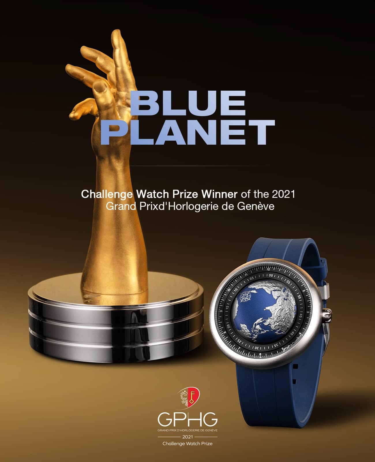 CIGA Design Reloj mecánico automático Serie Blue Planet U Caja de acero inoxidable/titanio/cerámica Cristal de zafiro Caucho fluorado/Correa de cerámica Relojes Regalos para hombres y mujeres 