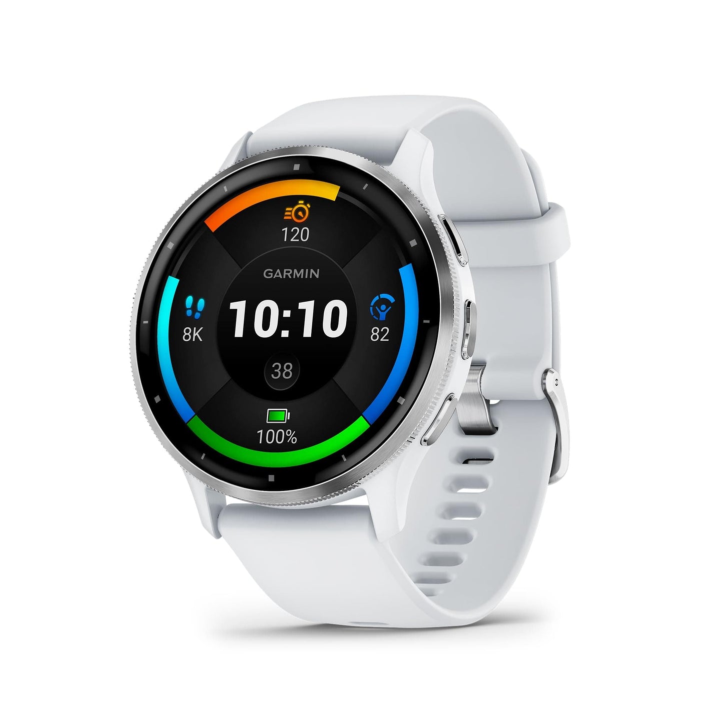 Garmin Venu 3, montre intelligente GPS avec écran AMOLED, noir | Fonctionnalités avancées de santé et de remise en forme, autonomie de la batterie jusqu'à 14 jours, surveillance de l'énergie de la batterie corporelle avec Signature Power Bundle 