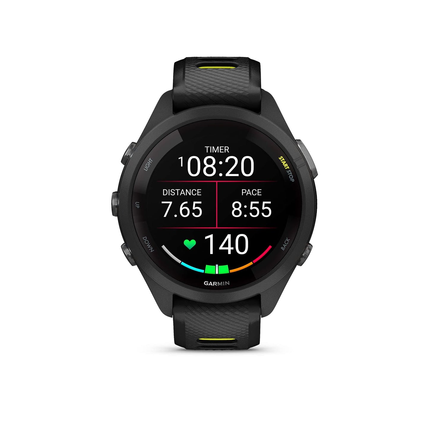 Reloj inteligente para correr Garmin Forerunner 265, pantalla AMOLED colorida, métricas de entrenamiento e información de recuperación, Whitestone y Tidal Blue 