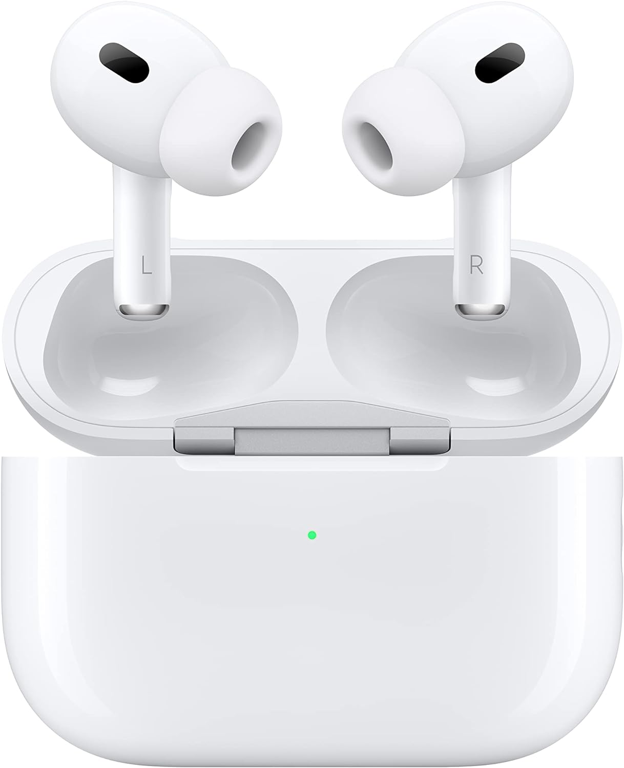 Auriculares inalámbricos Apple AirPods Pro (segunda generación) con carga USB-C, auriculares Bluetooth con cancelación de ruido hasta 2 veces más activa, modo transparencia, audio adaptable, audio espacial personalizado 