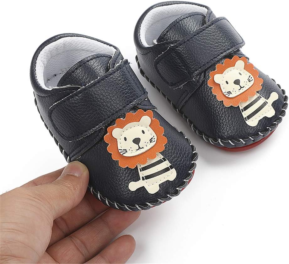 HsdsBebe Baby Boys Girls Pu Leather Hard Bottom Walking Sneakers Toddler Rubber Sole First Walkers Infant Cartoon Slippers Crib Shoes Xpress