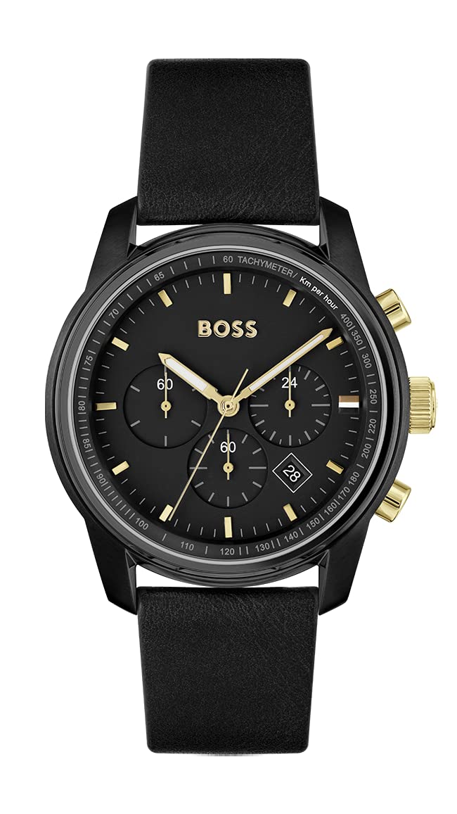 BOSS Montre chronographe à quartz pour homme – Moderne – Résistante à l'eau 