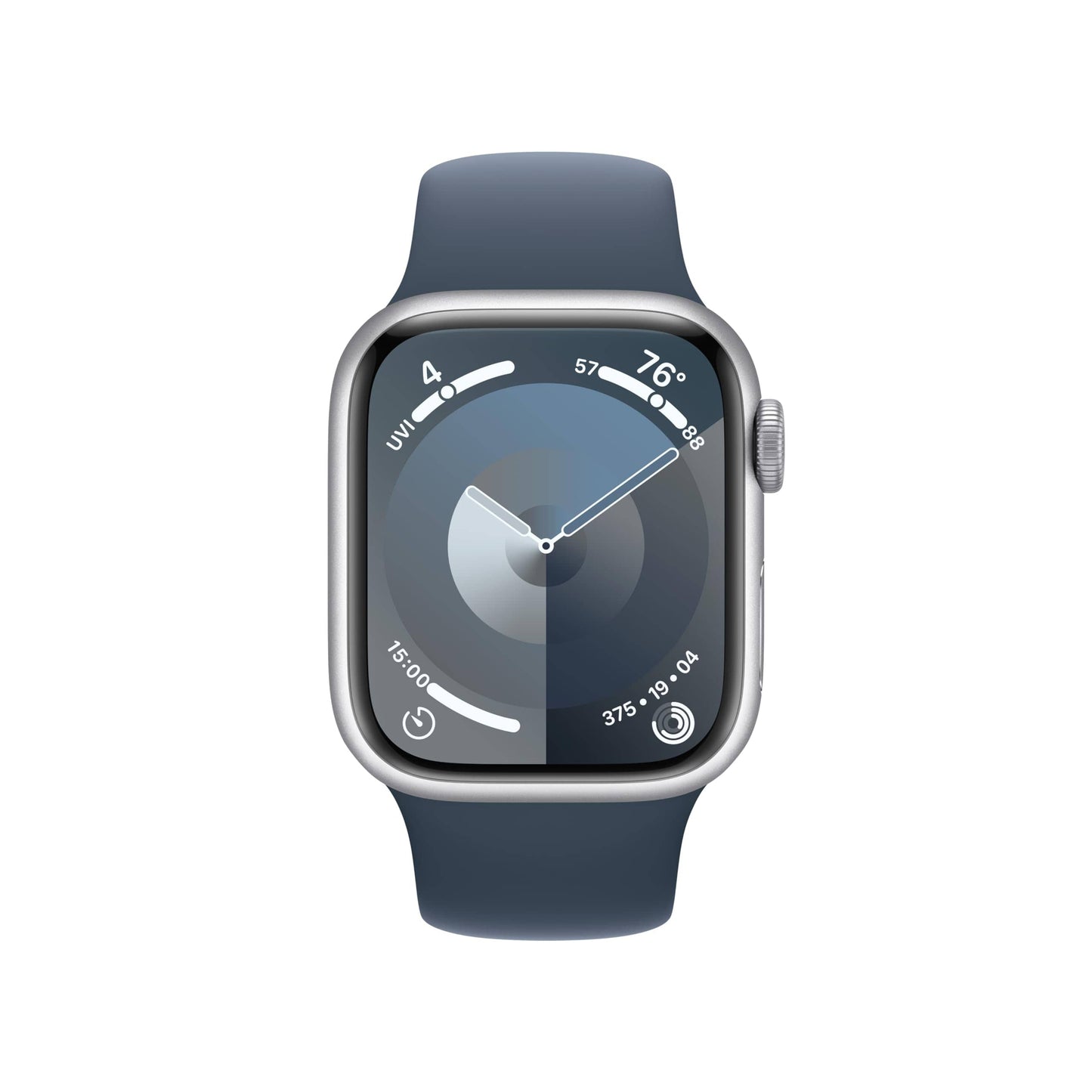 Montre intelligente Apple Watch Series 9 [GPS 45 mm] avec boîtier en aluminium Starlight et bracelet sport Starlight M/L. Tracker d'activité, applications ECG, écran Retina toujours actif, résistant à l'eau 