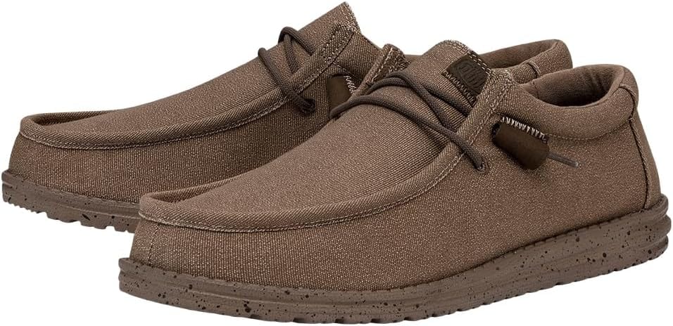 Hey Dude Men's Wally Canvas Mono | Men�s Shoes | Men's Slip-on Loafers | Comfortable & Light-Weight Xpress