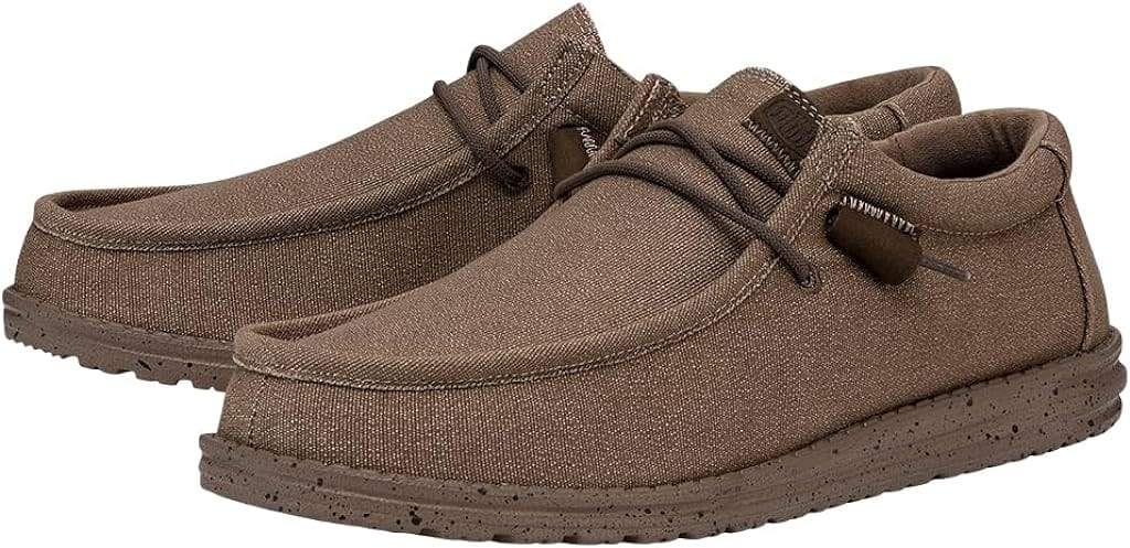 Hey Dude Men's Wally Canvas Mono | Men�s Shoes | Men's Slip-on Loafers | Comfortable & Light-Weight Xpress