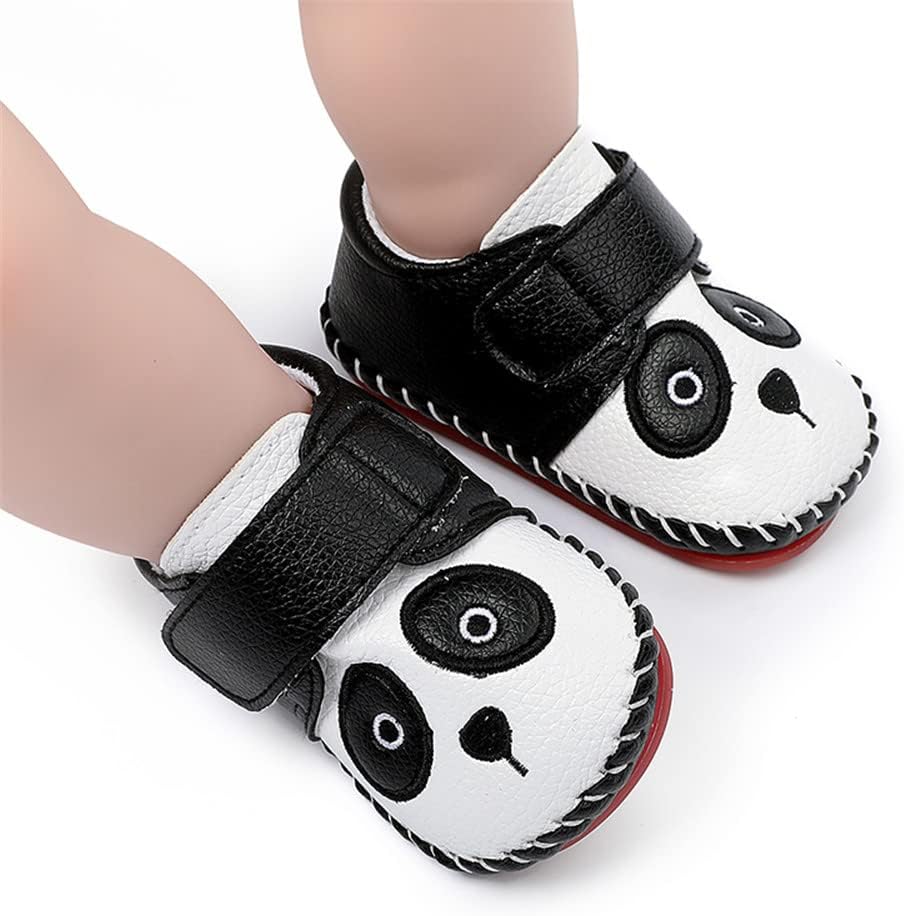 HsdsBebe Baby Boys Girls Pu Leather Hard Bottom Walking Sneakers Toddler Rubber Sole First Walkers Infant Cartoon Slippers Crib Shoes Xpress