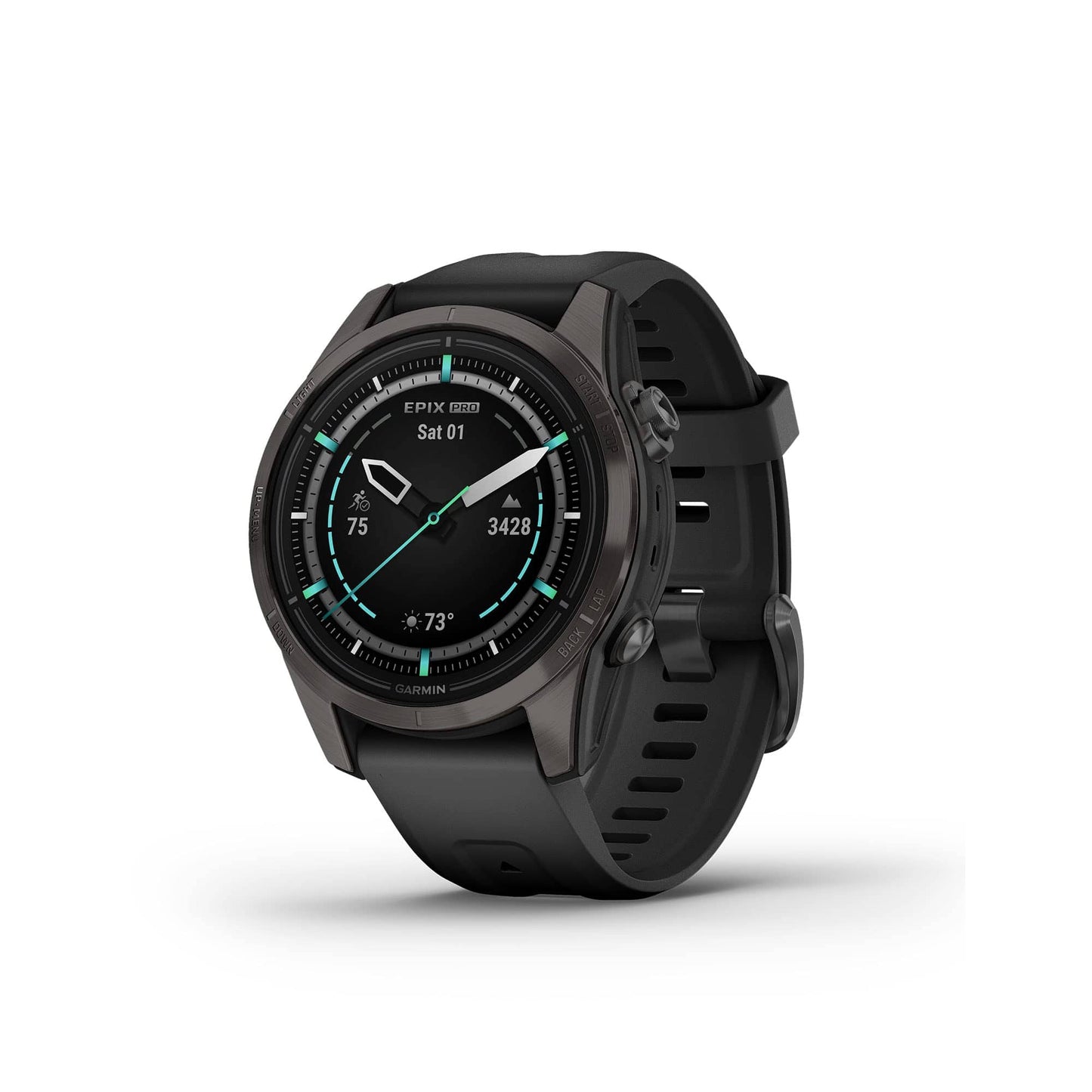 Garmin epix Pro (Gen 2) Sapphire Edition, 51 mm, montre intelligente haute performance, technologie d'entraînement avancée, lampe de poche intégrée, noir 