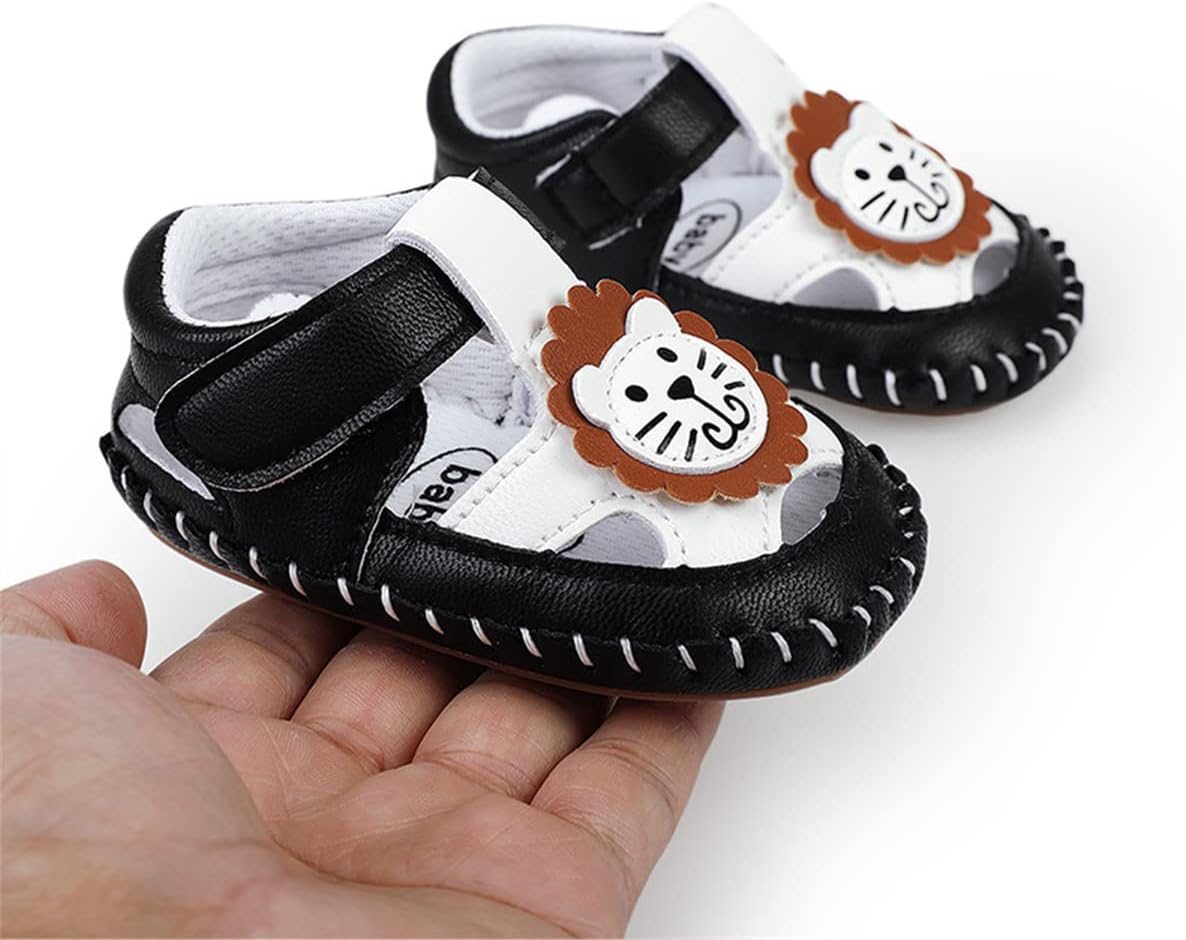 HsdsBebe Baby Boys Girls Pu Leather Hard Bottom Walking Sneakers Toddler Rubber Sole First Walkers Infant Cartoon Slippers Crib Shoes Xpress