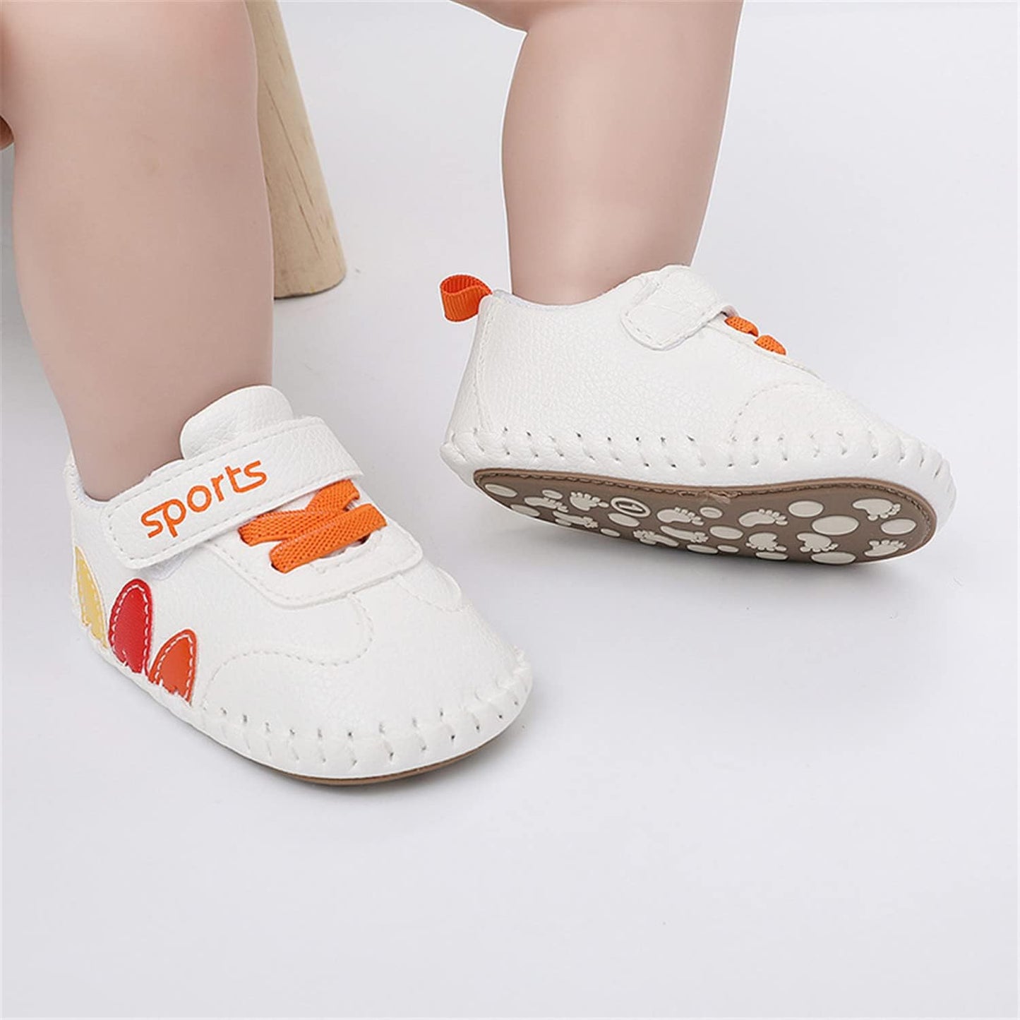 HsdsBebe Baby Boys Girls Pu Leather Hard Bottom Walking Sneakers Toddler Rubber Sole First Walkers Infant Cartoon Slippers Crib Shoes Xpress