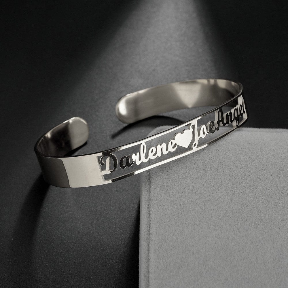 Customized Name Bracelet Personalized Custom Bangles Stainless Steel Jewelry