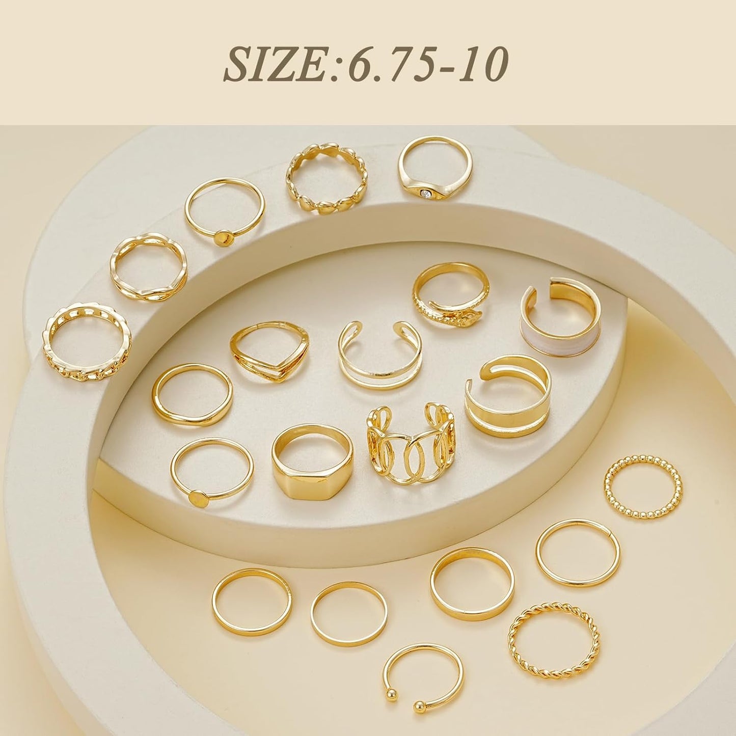 ÌF ME 24 Pcs Gold Vintage Knuckle Rings Set for Women Girls, Boho Dainty Stackable Midi Finger Rings, Snake Butterfly Signet Fashion Ring Pack Jewelry Gifts. Xpress