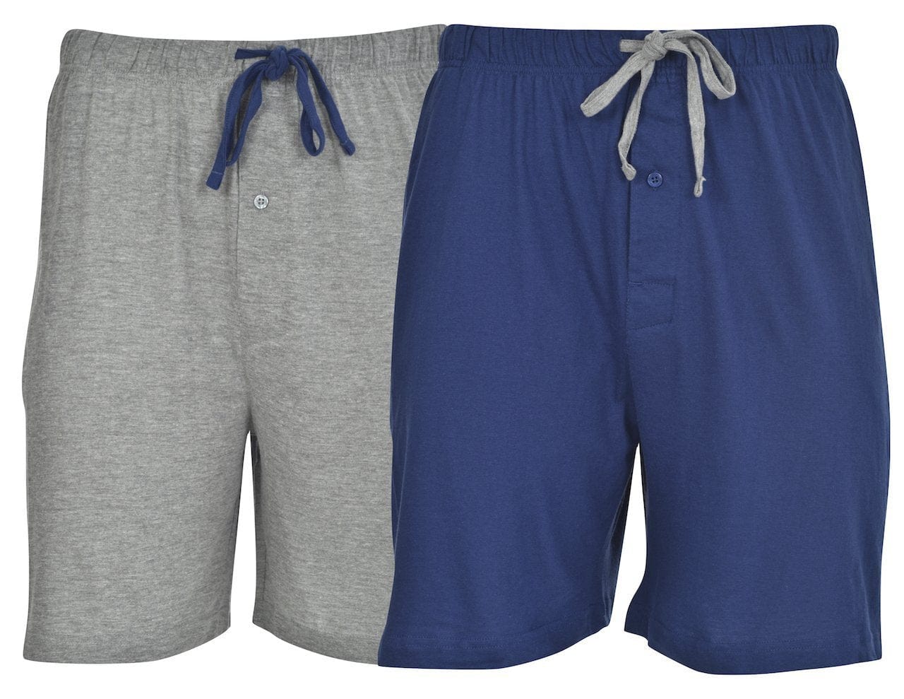 Hanes Men's 2-Pack Cotton Knit Shorts Waistband & Pockets, Assorted Colors and Sizes