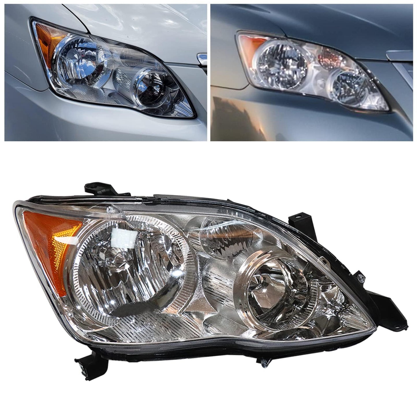 Headlight Assembly Fit For Toyota Avalon 2008 2009 2010 XL/XLS/Limited/Touring Sedan 3.5L, Headlamp Replace OE Number 81110-07093, Front Passenger Right Side