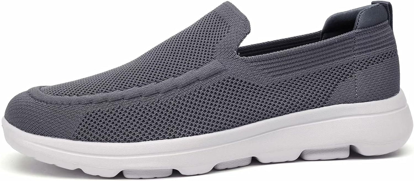 konhill Men's Breathable Walking Shoes - Tennis Casual Slip on Athletic Sneakers Xpress