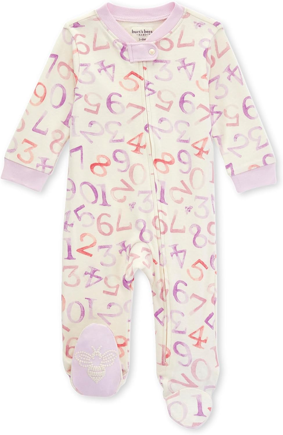 Burt's Bees Baby Baby Girls' Sleep and Play Pajamas, 100% Organic Cotton One-Piece Romper Jumpsuit Zip Front Pjs Xpress