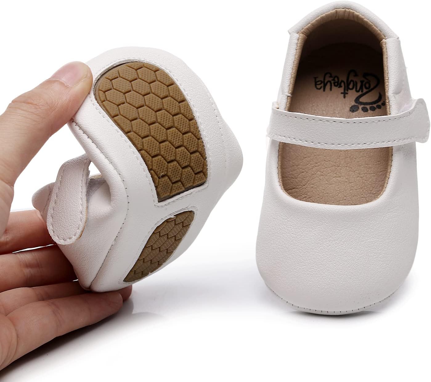 HONGTEYA Infant Baby Girls Mary Jane Flats Non Slip for Toddler First Walkers Soft Sole PU Leather Crib Shoes Sneaker Wedding Party Christmas Princess Dress Shoes Baby Moccasins Girls Xpress