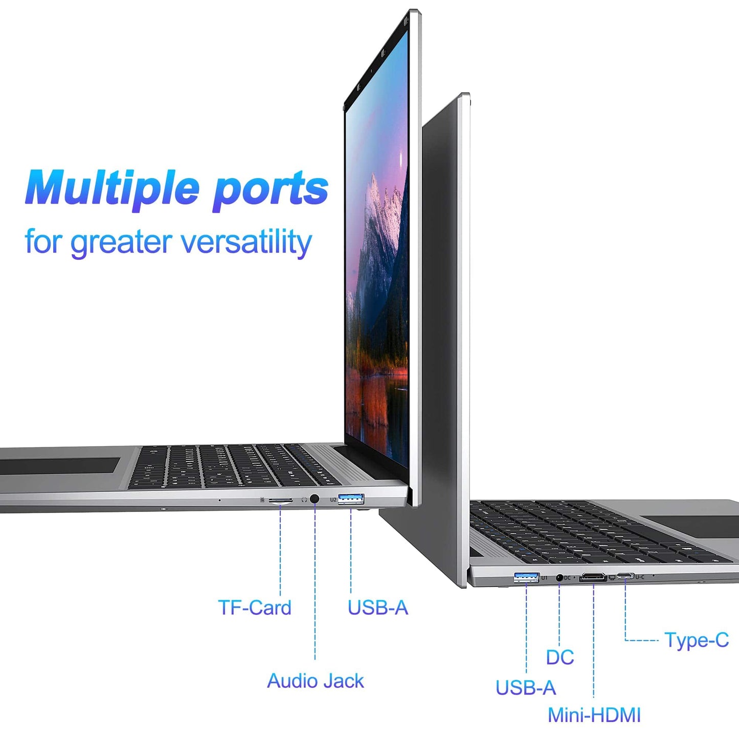 jumper Laptop, Laptops Computer with Intel N100 CPU(Up to 3.4GHz), 16GB DDR5 512GB SSD, 16" FHD IPS Display, 1920x1200, Cooling System, 38WH Battery, 4 Stereo Speakers, Intel UHD Graphics, HDMI.