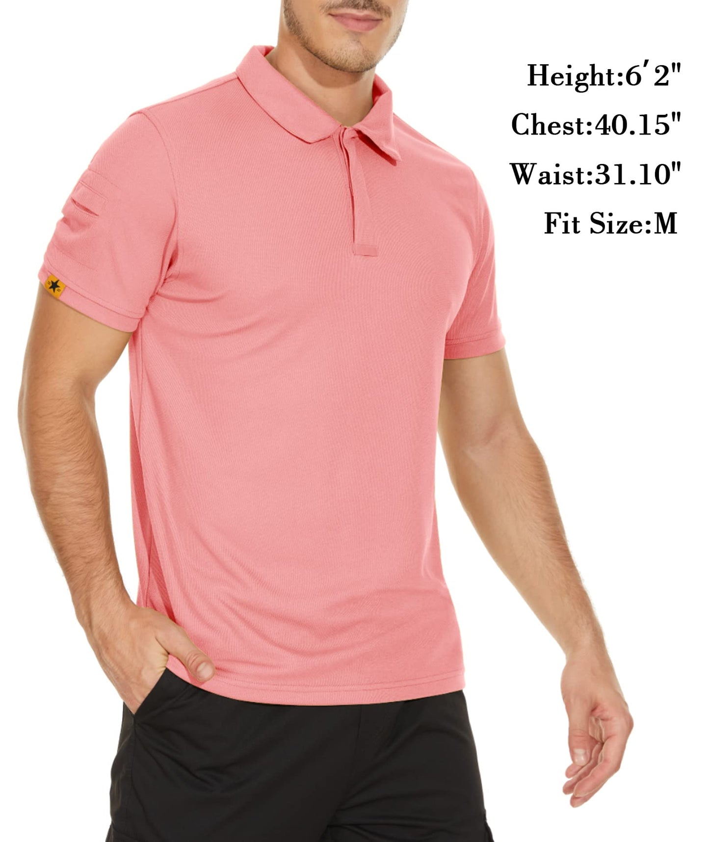 V VALANCH Mens Polo Shirts Short Sleeve Moisture Wicking Golf Polo Athletic Collared Shirt Tennis T-Shirt Tops