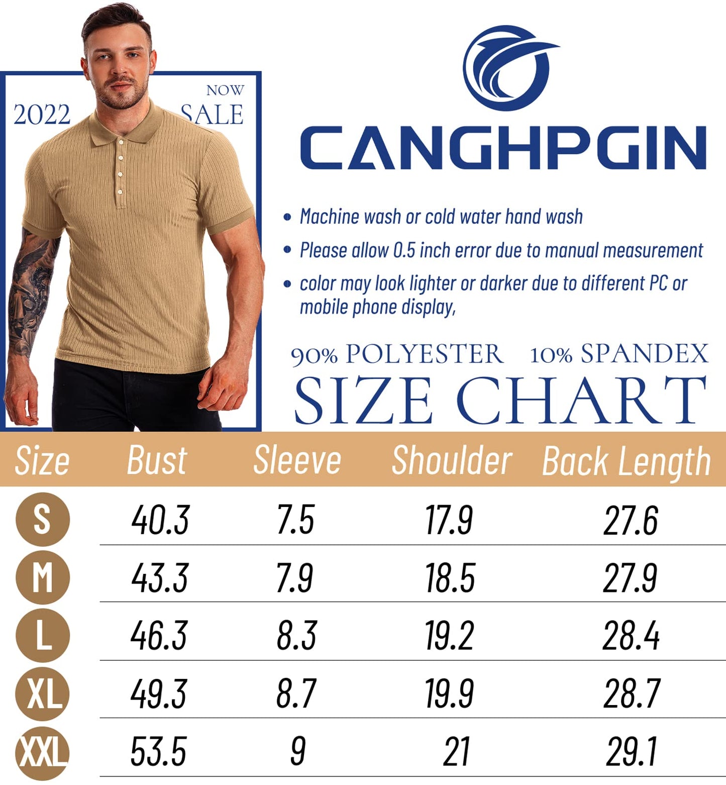 Muscle Polo Shirts for Men Slim Fit Short Sleeve Golf Shirts Men Dry Fit Shirts Casual Stylish Clothes