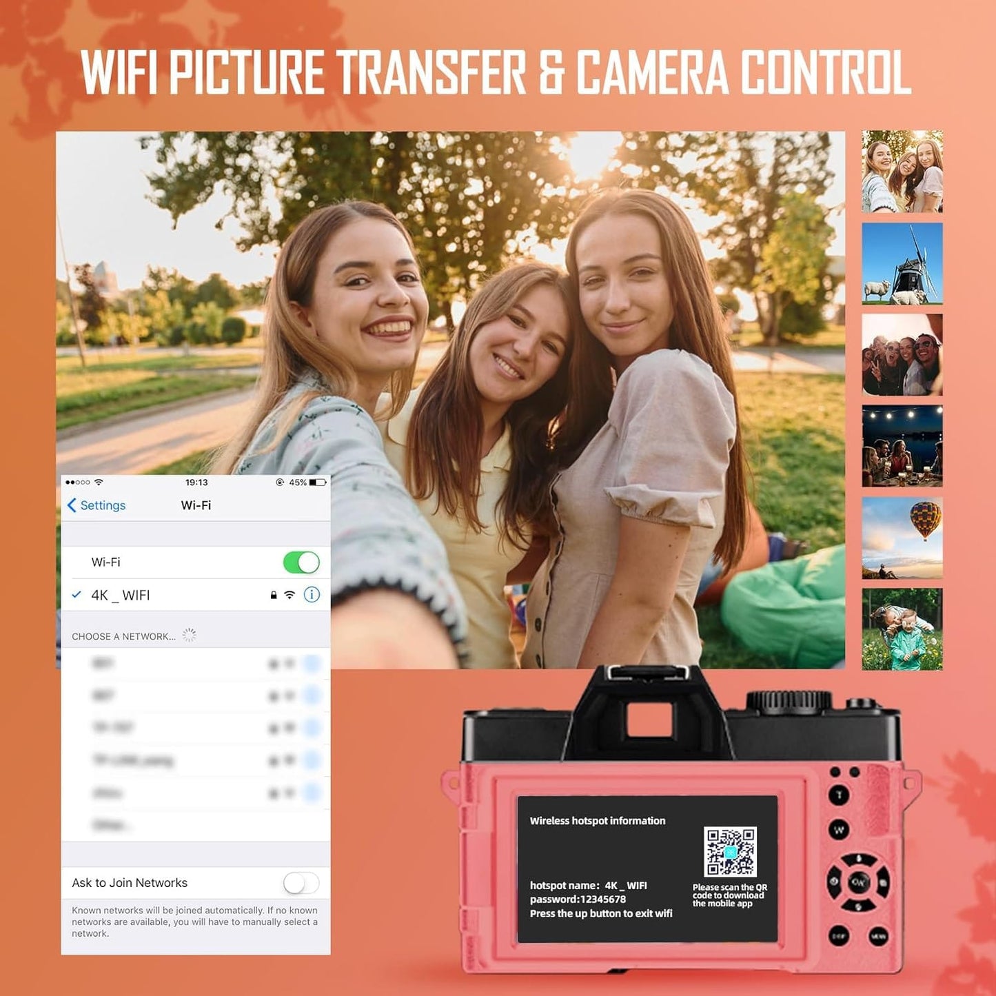 G-Anica 4K Digital Cameras for Photography，48MP/60FPS Video Camera for Vlogging, WiFi & App Control Vlogging Camera for YouTube, Small Camera with 32GB TF Card.Wide-Angle & Macro Lens Xpress