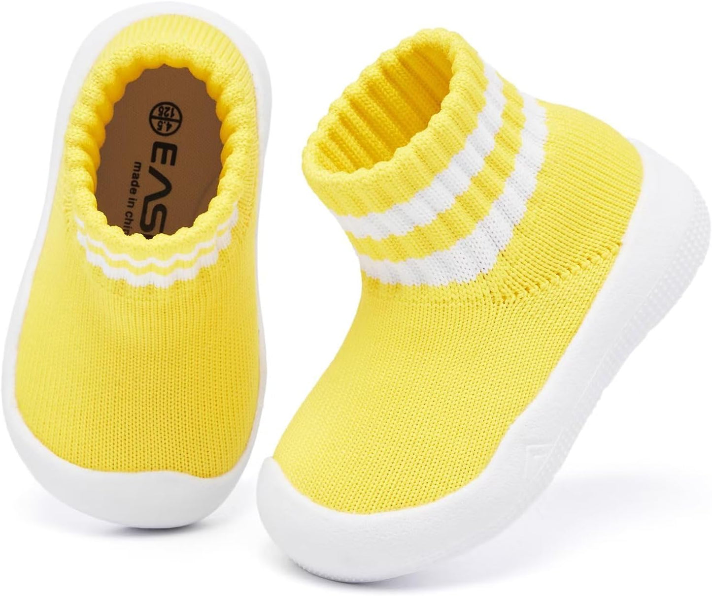 Eashi Baby Boy Girl Non-Skid Indoor Infant Walking Shoes Breathable Warm Elastic Sock Shoes with Memory Sole Protect Toes Outdoor Sneakers Xpress