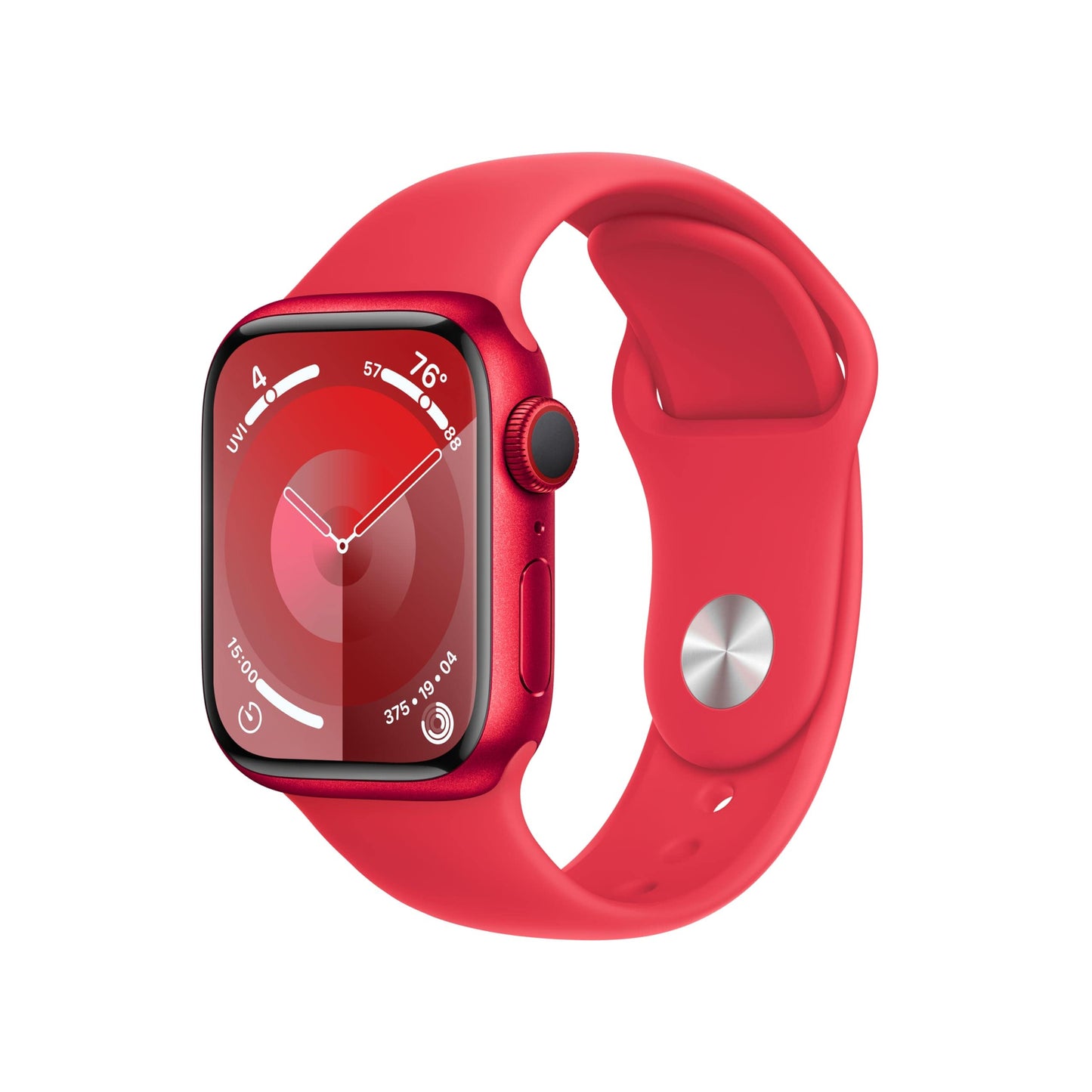 Montre intelligente Apple Watch Series 9 [GPS + Cellular 45 mm] avec boîtier en aluminium argenté avec boucle Sport bleu hiver. Tracker d'activité, applications ECG, écran Retina toujours activé, neutre en carbone 