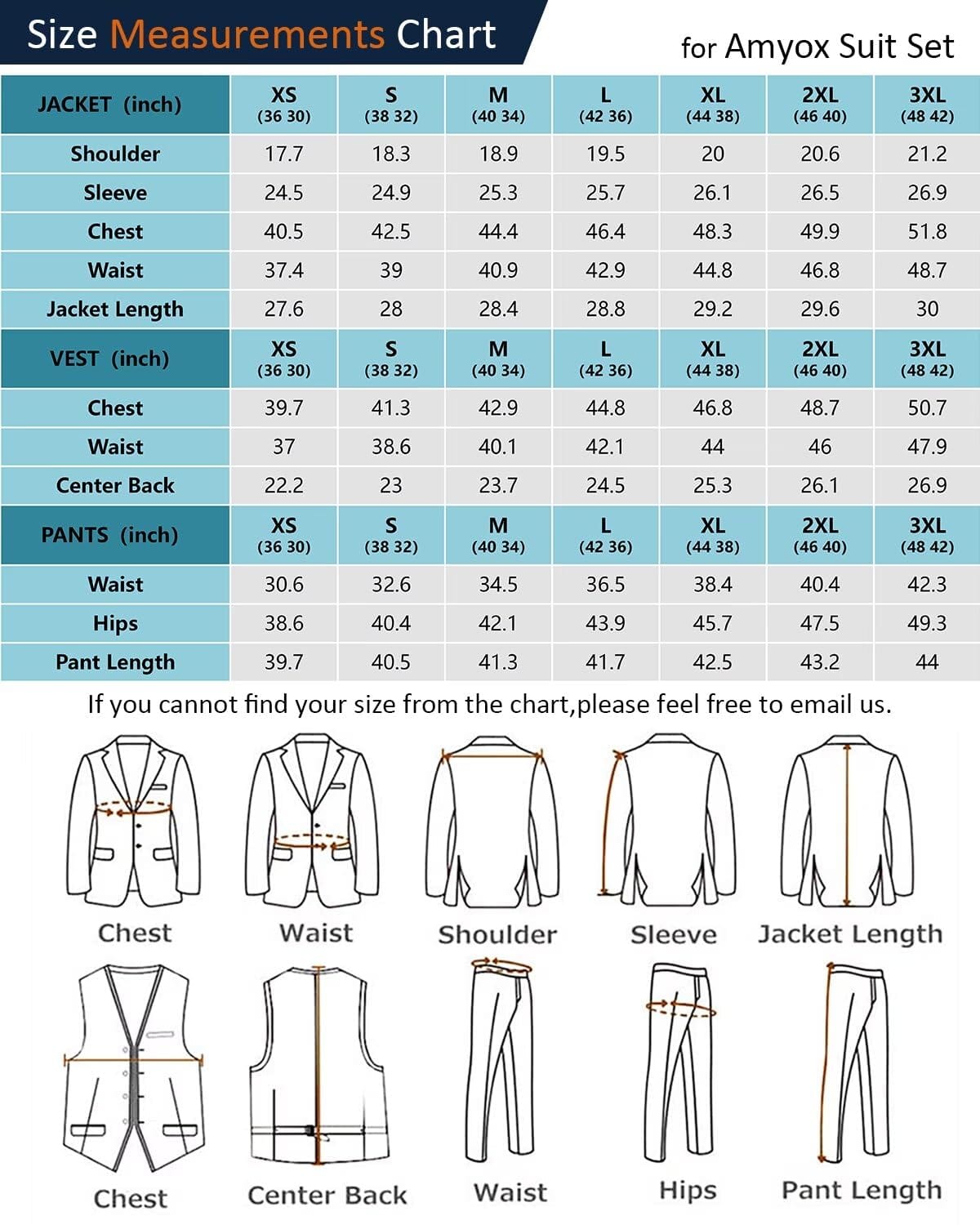 Men's Slim Fit 3 Piece Suit Two Button Business Wedding Dress Tux Suit Set Jacket Vest Pants with Tie