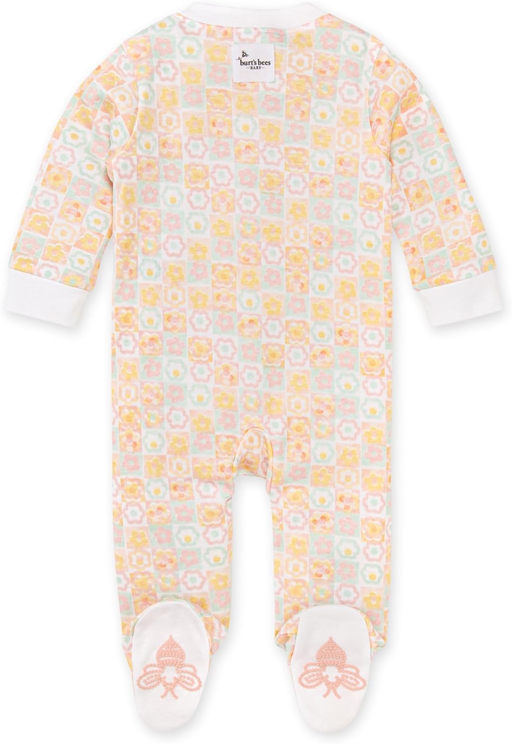 Burt's Bees Baby Baby Girls' Sleep and Play Pajamas, 100% Organic Cotton One-Piece Romper Jumpsuit Zip Front Pjs Xpress