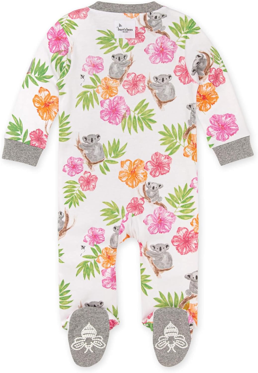 Burt's Bees Baby Baby Girls' Sleep and Play Pajamas, 100% Organic Cotton One-Piece Romper Jumpsuit Zip Front Pjs Xpress