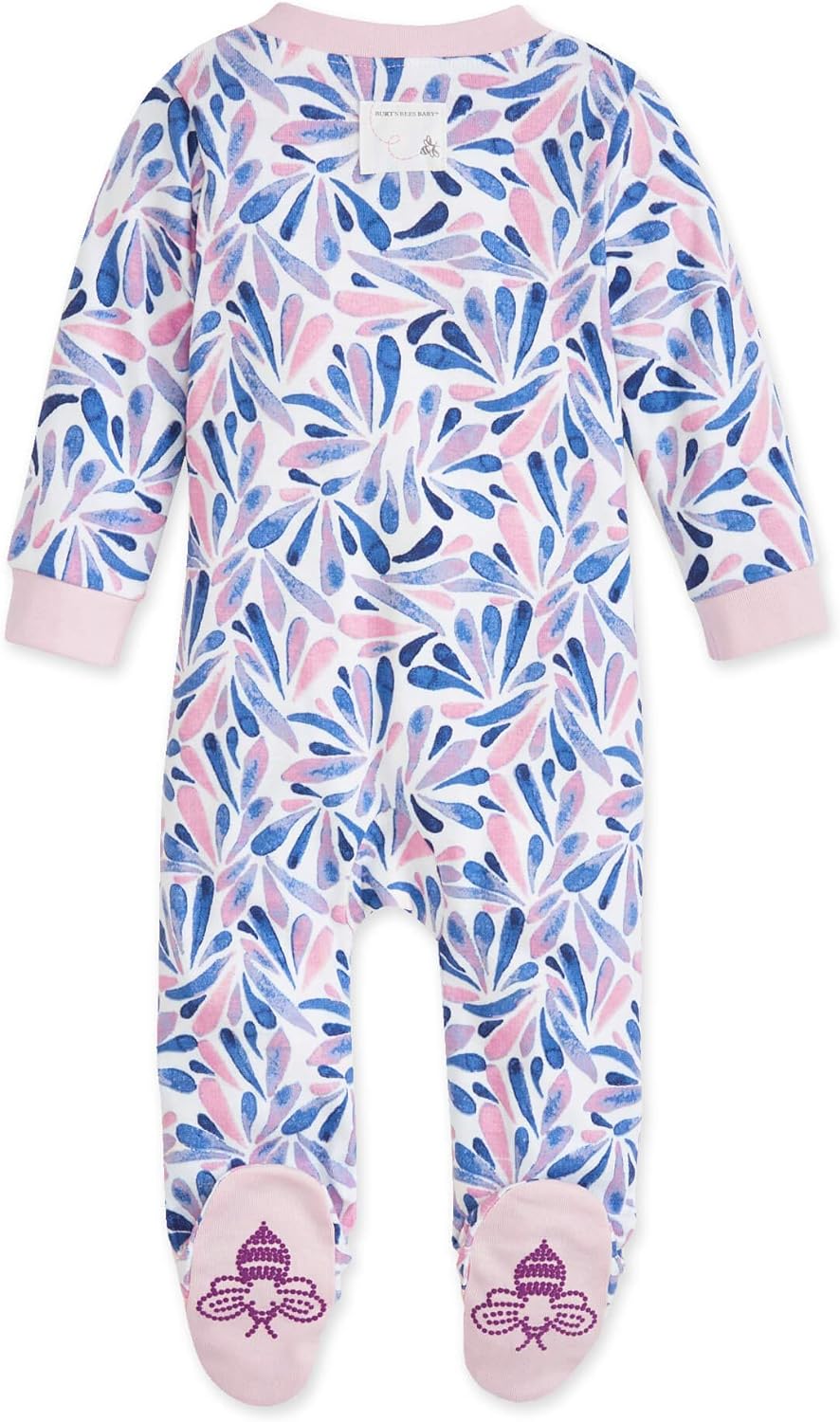 Burt's Bees Baby Baby Girls' Sleep and Play Pajamas, 100% Organic Cotton One-Piece Romper Jumpsuit Zip Front Pjs Xpress