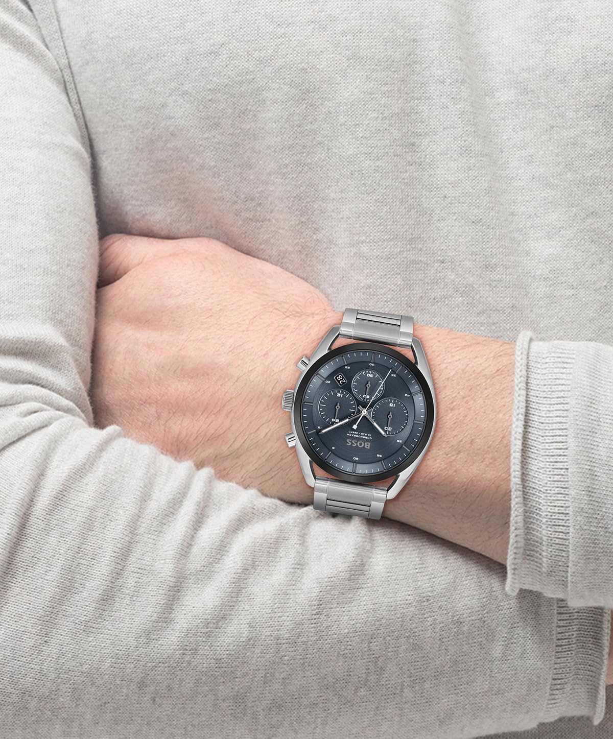 BOSS Montre chronographe à quartz pour homme – Moderne – Résistante à l'eau 