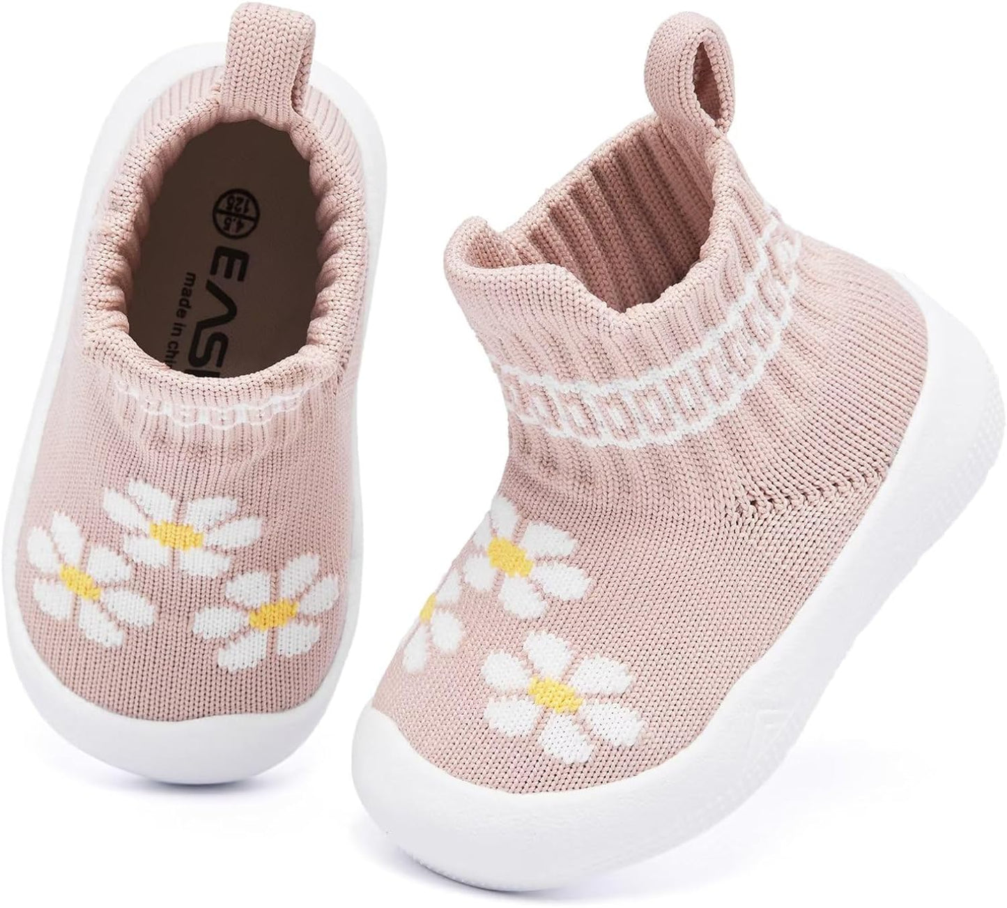 Eashi Baby Boy Girl Non-Skid Indoor Infant Walking Shoes Breathable Warm Elastic Sock Shoes with Memory Sole Protect Toes Outdoor Sneakers Xpress