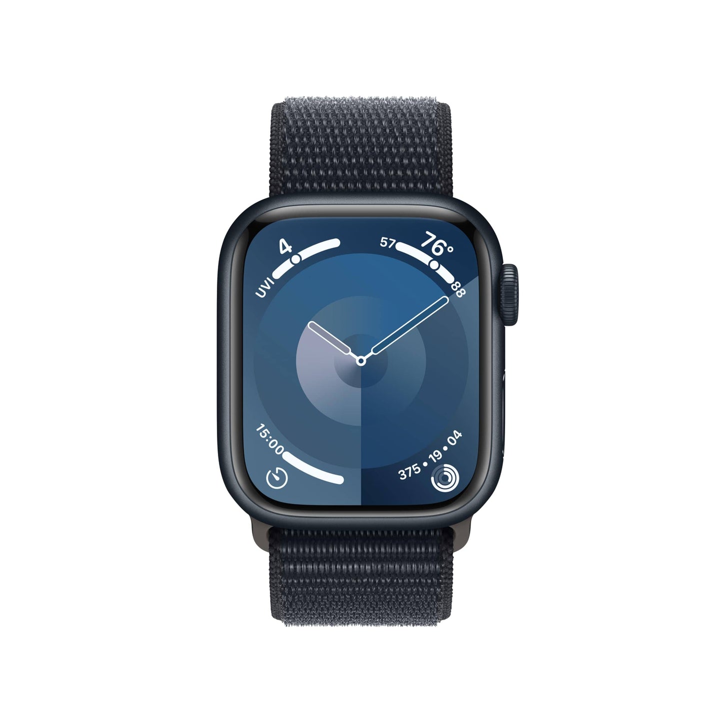 Montre intelligente Apple Watch Series 9 [GPS 45 mm] avec boîtier en aluminium Starlight et bracelet sport Starlight M/L. Tracker d'activité, applications ECG, écran Retina toujours actif, résistant à l'eau 