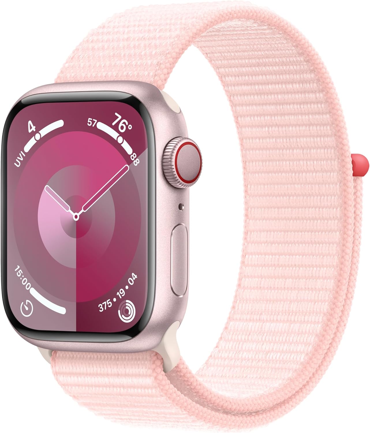 Montre intelligente Apple Watch Series 9 [GPS + Cellular 45 mm] avec boîtier en acier inoxydable doré et boucle milanaise dorée. Tracker d'activité, applications d'oxygène dans le sang et d'ECG, écran Retina toujours actif 