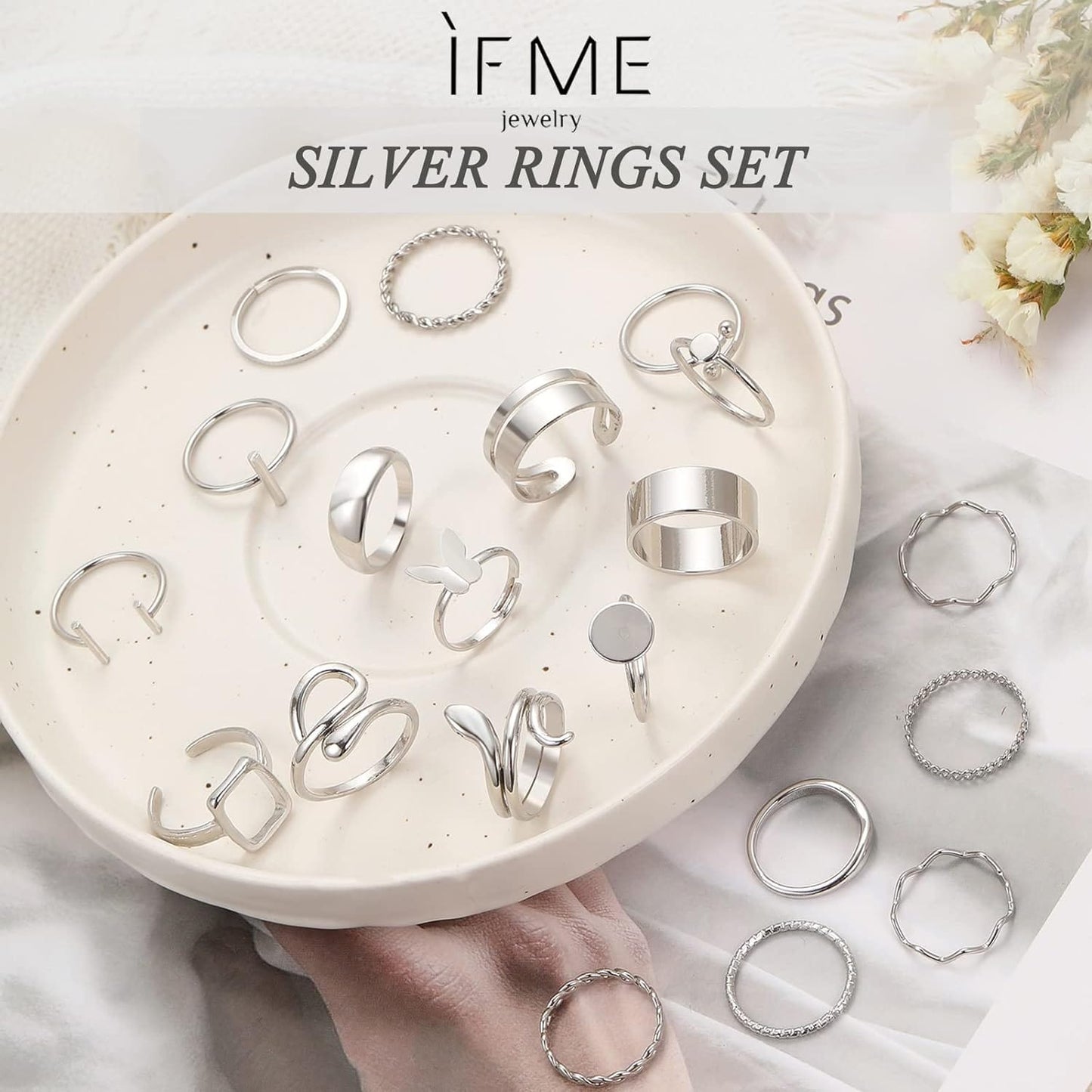 ÌF ME 24 Pcs Gold Vintage Knuckle Rings Set for Women Girls, Boho Dainty Stackable Midi Finger Rings, Snake Butterfly Signet Fashion Ring Pack Jewelry Gifts. Xpress