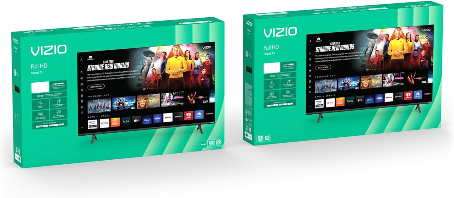 VIZIO Téléviseur intelligent Full HD 1080p de 40 pouces avec DTS Virtual : X, compatibilité Alexa, Chromecast intégré, compatible casque Bluetooth (VFD40M-08 nouveau) 