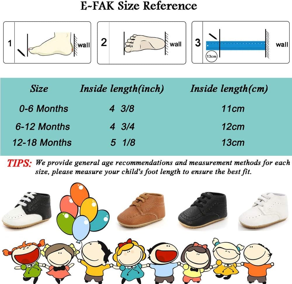 E-FAK Baby Shoes Boys Girls Infant Sneakers Non-Slip Rubber Sole Toddler Crib First Walker Shoes Xpress