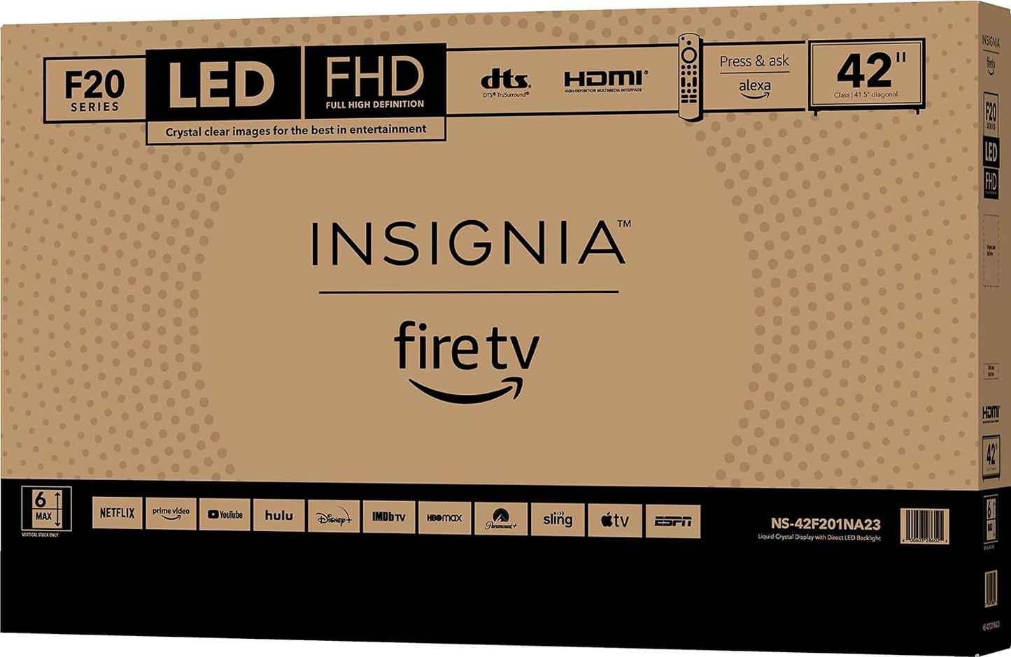 INSIGNIA 42-inch Class F20 Series Smart Full HD 1080p Fire TV with Alexa Voice Remote (NS-42F201NA23, 2022 Model) Xpress