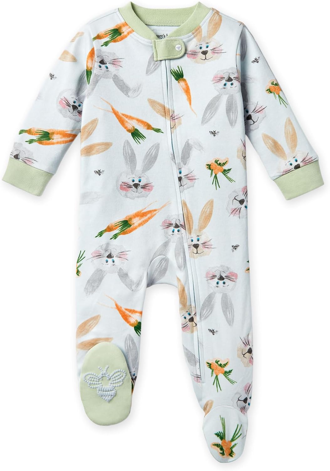 Burt's Bees Baby Baby Girls' Sleep and Play Pajamas, 100% Organic Cotton One-Piece Romper Jumpsuit Zip Front Pjs Xpress