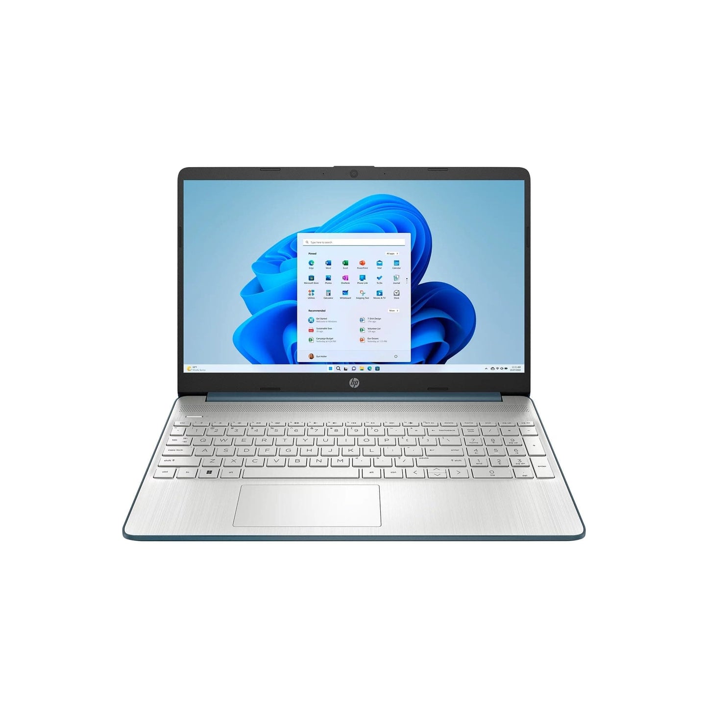 Laptop portátil HP de 15.6" (incluye 1 año de Microsoft 365), pantalla HD, procesador Intel Quad-Core N200, 16 GB de RAM, 128 GB de almacenamiento, Wi-Fi 5, cámara web, HDMI, teclado numérico, Windows 11 Home, rojo 